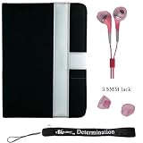 Amazon Kindle Melrose Canvas Cover (Fits 6" Display, 2nd Generation Kindle Only) + Indlues a 4-Inch Determination Hand Strap + Hi-Fi Noise-Reducing Ear Buds Earphone set