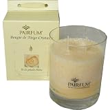 Trail of White Petals Pairfum Beeswax Candle in Crystal