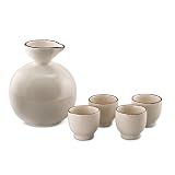 Ivory Crackle Decorator Sake Set