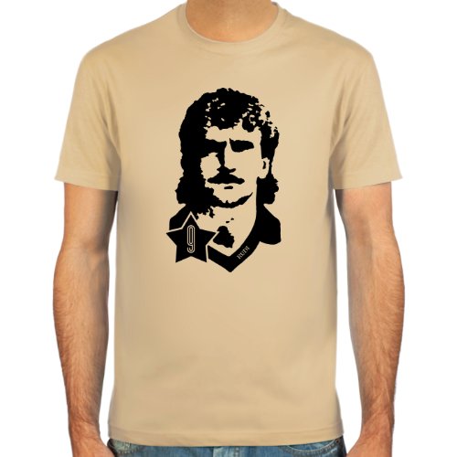 T-Shirt Rudi Völler ::: Farbauswahl: skyblue, sand, weiß oder deepred ::: Größen: S-XL ::: Fußball-Kult