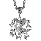 Sterling Silver Diamond Cut Dragon Pendant