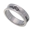 SilverBin Sterling Silver High Polish Black Tribal Dragon Inverted Band Ring