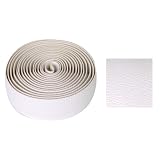  Sunlite Padded Bicycle Handlebar Tape with Plugs, White