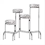 Black Metal 4-Tier Plant Stand