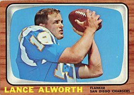Lance Alworth Unsigned 1966 Topps Card