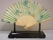 Handpainted Fabric and Bamboo Fan