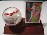 Justin Masterson Cleveland Indians Signed Autographed Baseball & Wood Case Plus Card COA for the Autograph & Proof