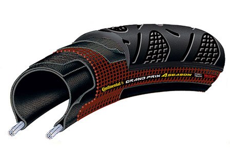 Continental Grand Prix 4-Season Bicycle Tire (700x23, Black)