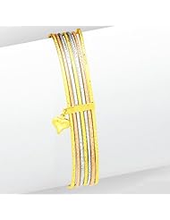 14K Gold Tri-color Slip On 7 Bangles
