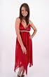 SeXy Red Designer Dress A.B.S. by Allen Schwartz Cocktail Rhinestones Medium