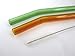 Glass Straws- Bent Green and Amber