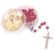 Rose scented wooden beads Rosary with box.