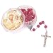 Rose scented wooden beads Rosary with box.