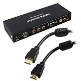 GTMax HDMI to Ypbpr Component RGB VGA Converter + 6FT HDMI with ETHERNET Cable M M for HDTV - PS3 - Plasma TV - LCD TV - Bluray DVD - HD DVD - XBOX 360 and more