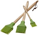 Le Creuset Amazon.com Exclusive 3-Piece Silicone Brush Set, Kiwi