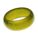 Translucent Earthy Green Resin Bangle Bracelet