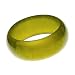 Translucent Earthy Green Resin Bangle Bracelet