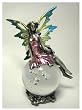 Fairy Figurine on Glass Ball - Fairy Bubble Rider Pink Dress Fairy