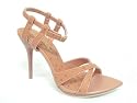 Michael Antonio BoraBora Ostrich Print Platform Sandal Tan