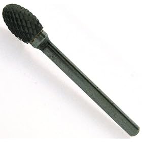 SE-51 Egg Shape TUNGSTEN CARBIDE ROTARY BUR for 1/8" DREMEL type rotary power tools by 4137com