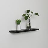 bracketless shelving:Ennospace 24 Inch x 8 Inch x 1.25 Inch Georgetown Round Edged Floating Wall Shelf Espresso