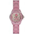 Designer Style Skull and Crossbones Shimmering Pink Watch