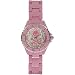 Designer Style Skull and Crossbones Shimmering Pink Watch