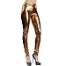 Angelina Gun Metal Liquid Leggings, Shiny Wet Metallic