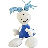 Fulanita Girl Plush Doll in Blue with Sky Blue Hair