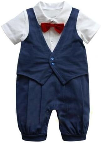 Finejo Boy's Gentleman modelling with waistcoat with Red Tie
