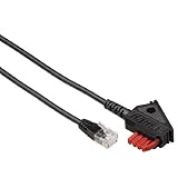 Hama DSL-Splitter-Anschlusskabel (TAE F-Stecker, Modular Stecker 6p2c, 3m)