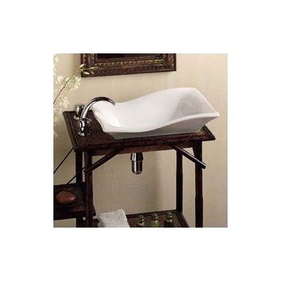 Zen Bathroom Vessel Sink Finish: White