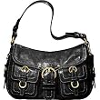 AUTHENTIC COACH LEGACY BLACK LEATHER MEDIUM FLAP SHOULDER 12654