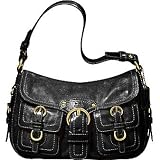 AUTHENTIC COACH LEGACY BLACK LEATHER MEDIUM FLAP SHOULDER 12654