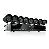 Defender SN301-8CH-015 8-Channel H.264 DVR with 8 Indoor/Outdoor Night Vision Cameras (Black)