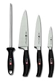 J.A. Henckels Twin Five Star 3-Piece Starter Set with Bonus Sharpening Steel