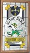 Notre Dame Fighting Irish "Irish" Stained Glass Wall Clock