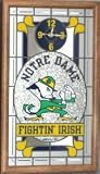 Notre Dame Fighting Irish Irish Stained Glass Wall Clock