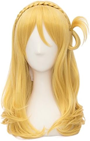 Cosplayvoice Anime LoveLive!Sunshine!! Aqours Ohara Mari 22Inches/55CM Golden Long Wavy Cosplay Wig