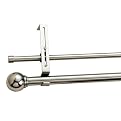 Double Curtain Rod - Pewter (1")
