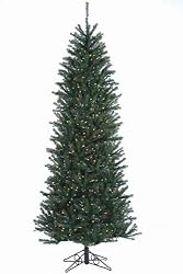 6.5' Slim Alexandria Pine Pre-Lit Artificial Christmas Tree - Multi Lights