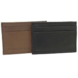 Perry Ellis Portfolio Genuine Leather Front Pocket Wallet Money Clip