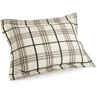 Pinzon 160-Gram Yarn-Dyed Flannel Standard Sham, Serenity Plaid