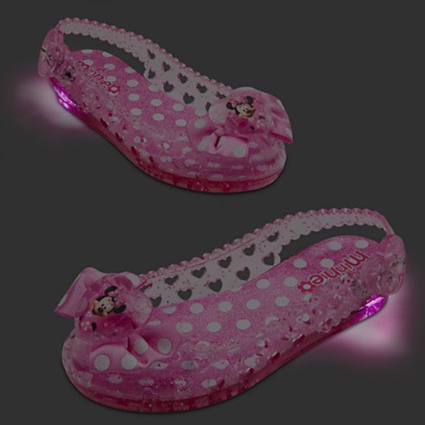 DISNEY OFFICIAL Light-Up Minnie Mouse Shoes for Girls SIZE 5/6