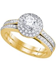 1.00CT DIAMOND 0.40CT ROUND CENTER BRIDAL SET