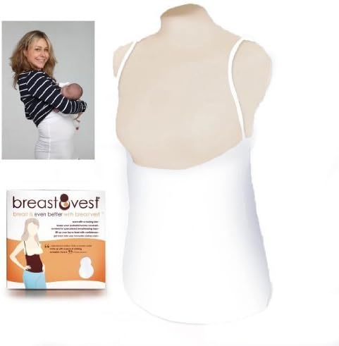 Breastvest Breast Vest Top Large, White (UK 14-16, EUR 42, US 10) by Breastvest