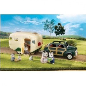 Calico Critters Family Car And Caravan Camper Picture
