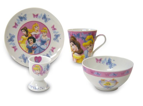 Childrens Toyshop  Toys : Disney Princess 4 Piece China Breafast Gift Set