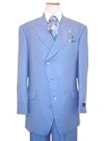 STACY ADAMS SKY BLUE SUPER 100'S WIDELEG SUIT