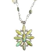 Turquoise Necklace 01 Pendant Smoky Quartz Agate Rhyolite Sterling 24
